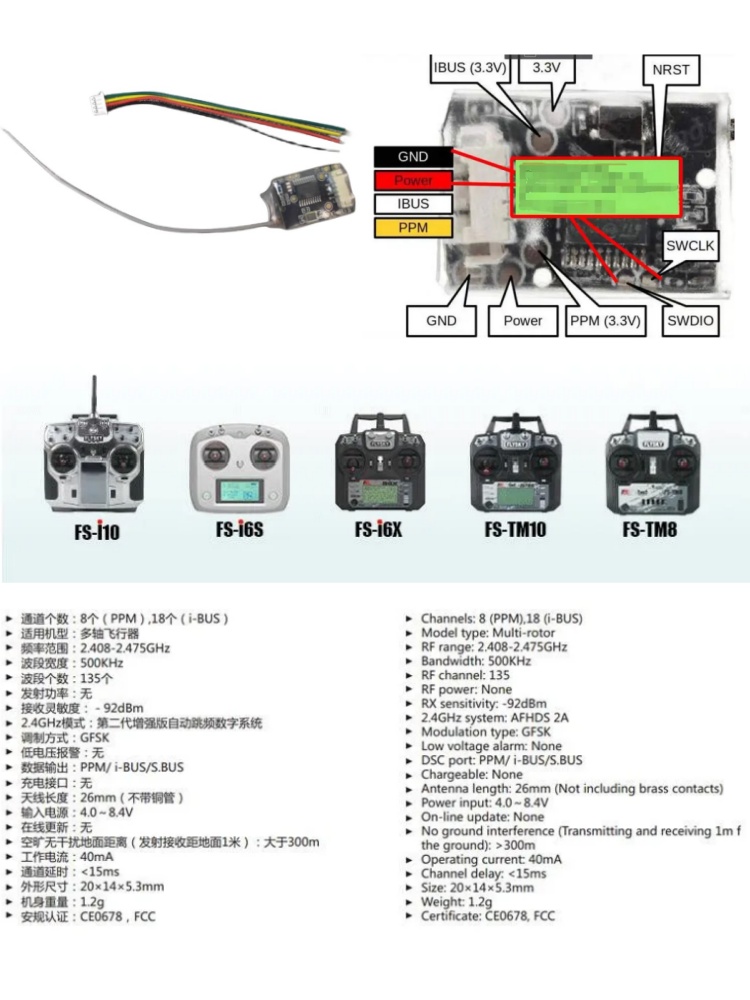 Flysky FS-8A 8CH 18CH Mini-Emp – Drone Racing Receiver Bewertung und Preis