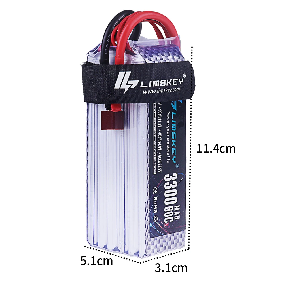 Brandneuer 3300mAh 22,2V 60C 6 – Drone Racing Battery Bewertung und Preis