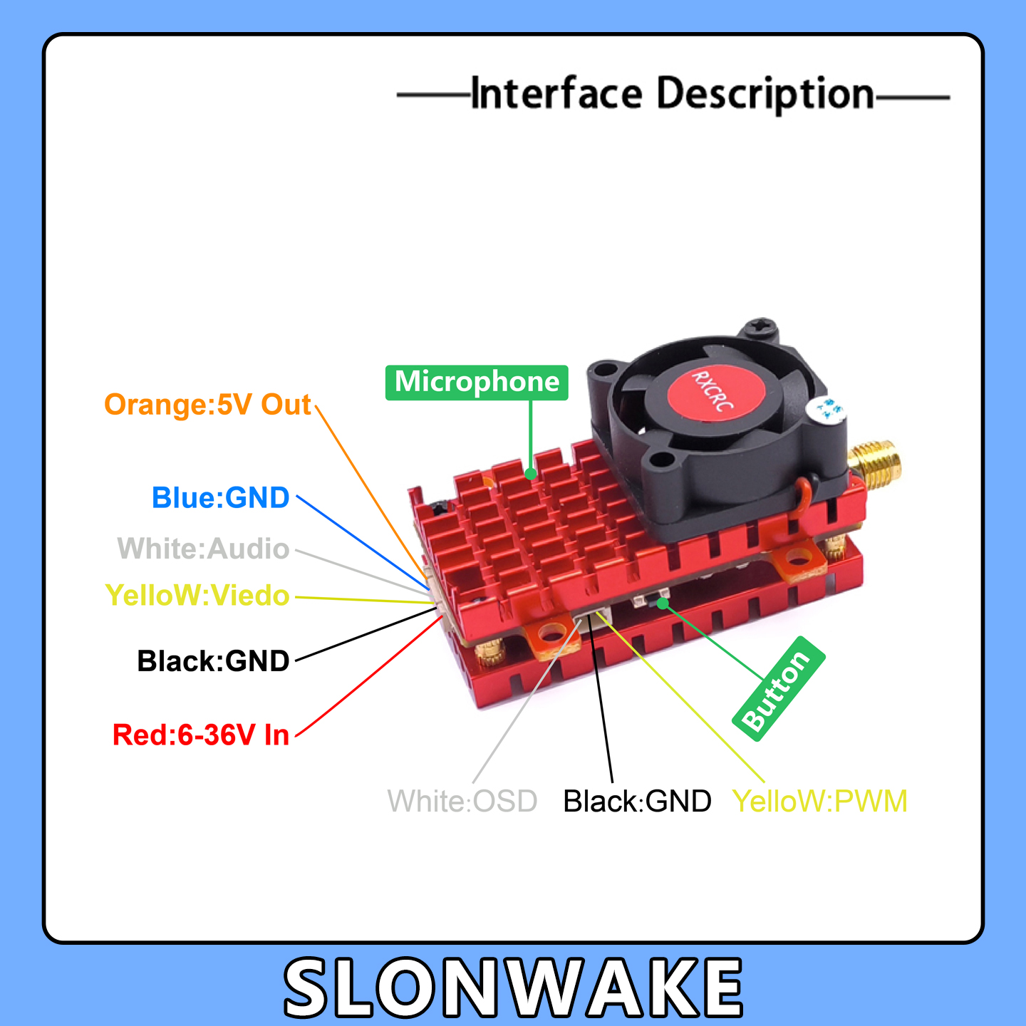 SLONWAKE 5,8G 2W VTX FPV 1800T – Drone Racing Camera Bewertung und Preis