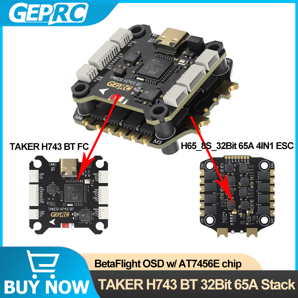 GEPRC TAKER H743 BT 32Bit 65A  – Drone Racing Flight Controller Bewertung und Preis